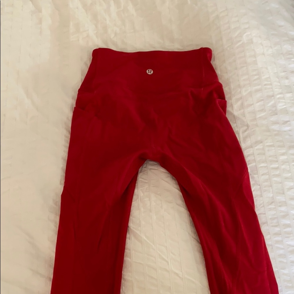 Red Lululemon Crops